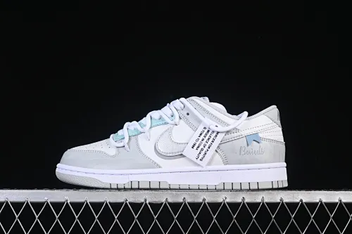 All categories Nk SB Dunk Series Nk SB Dunk Low High-end customized low-top sneakers Nike SB Dunk Low Gray and white straps low-top casual sneakers HF0730-160